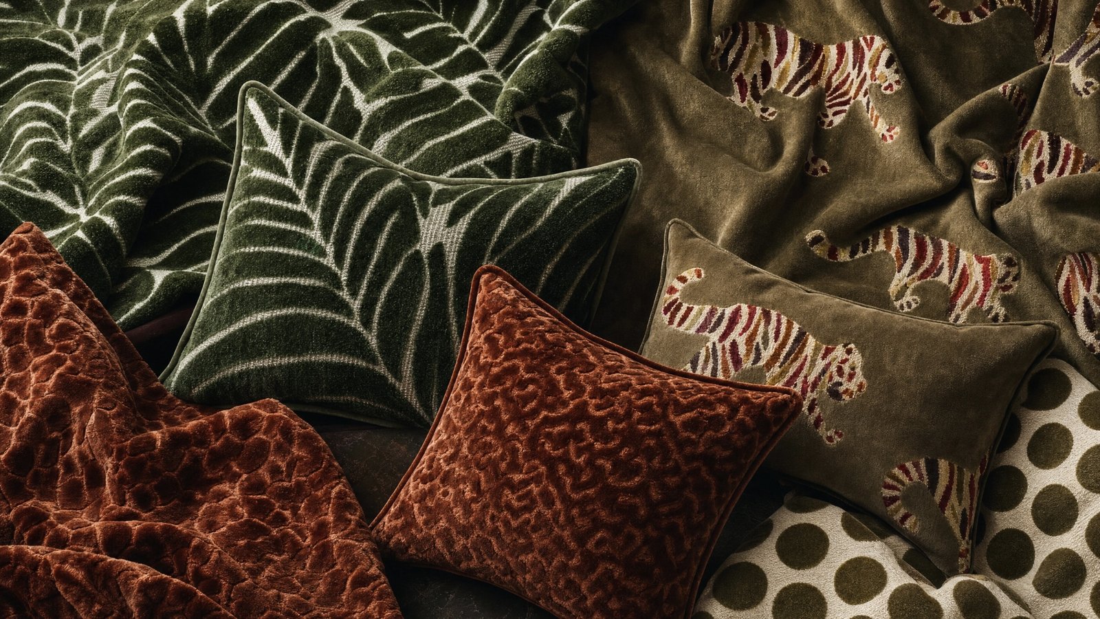 Textile collection - botanical greens